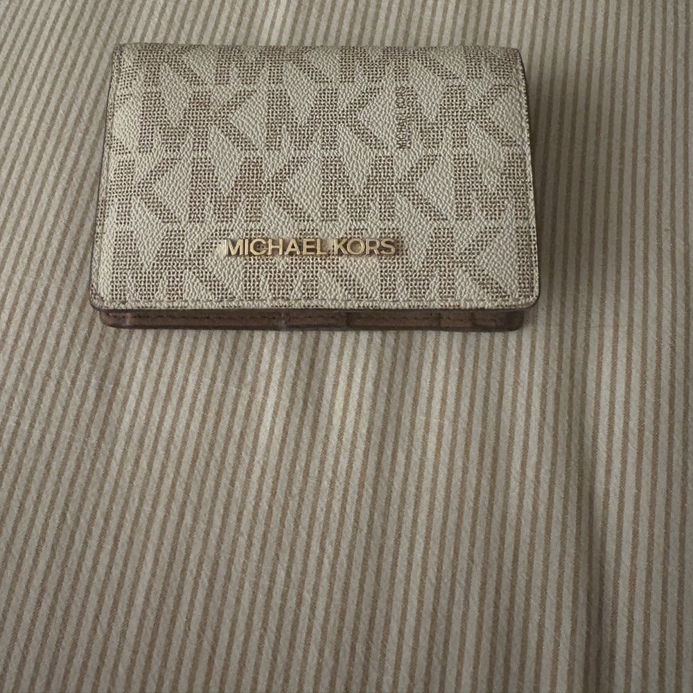 Michael Kors Cream Monogram Wallet